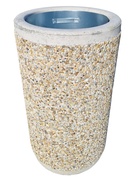 Betonový odpadkový koš kulatý vymývaný