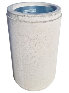 Betónový odpadkový kôš okrúhly hladký