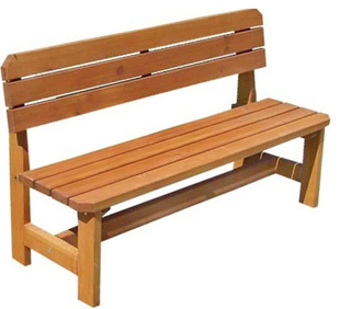 Drevená záhradná lavička z masívu