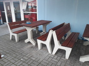 Betónové lavičky ADVAS LOP s betónovým stolom